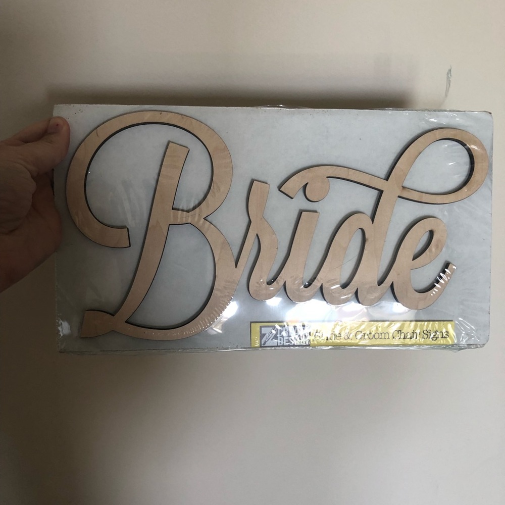 Wooden Bride sign